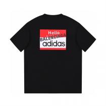 三方コラボ★★ BALENCIAGA 偽物 Ｔシャツ バレンシアガｘadidasｘVetements ロゴプリント オーバーサイズ 