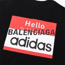 三方コラボ★★ BALENCIAGA 偽物 Ｔシャツ バレンシアガｘadidasｘVetements ロゴプリント オーバーサイズ 