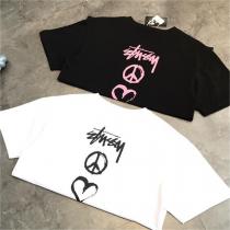  トレンドを問わず長く愛用 ステューシー コピー コラボＴシャツ STUSSYｘadidas 純綿生地 男女兼用