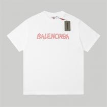 新作発売 BALENCIAGA コピー Tシャツ Supreme×バレンシアガコラボ ロゴプリント 100%綿 男女兼用　