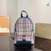 愛用していた今年トレンド バーバリー 偽物 リュック BURBERRY 牛革 チェック柄 キャンパス ナイロン