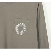おすすめの春夏コーデ クロムハーツ コピー 長袖Tシャツ 灰色 CHROME HEARTS 男女兼用 ロンT
