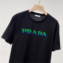シルクのような風合い プラダ 偽物 スーパーコピー Tシャツ タオル生地ロゴ PRADA レーヨン生地