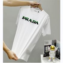 シルクのような風合い プラダ 偽物 スーパーコピー Tシャツ タオル生地ロゴ PRADA レーヨン生地