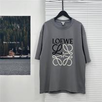 今季トレンド色★★LOEWE 偽物 Tシャツ ロゴ刺繡 ロエベ オーバーサイズ 男女兼用 綿生地