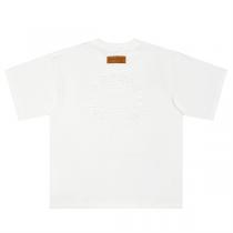 23ss新作★ルイヴィトン コピー Tシャツ ロゴ貼り付け ChromeheartsｘLouis Vuitton コラボ 4色