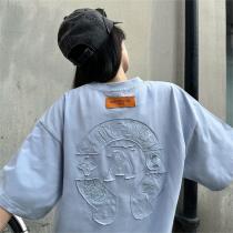 23ss新作★ルイヴィトン コピー Tシャツ ロゴ貼り付け ChromeheartsｘLouis Vuitton コラボ 4色