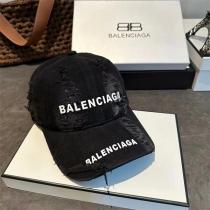 今年の人気定番作★★BALENCIAGA コピー キャップ デニムレトロ リップド加工 バレンシアガ ロゴプリント