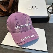 今年の人気定番作★★BALENCIAGA コピー キャップ デニムレトロ リップド加工 バレンシアガ ロゴプリント