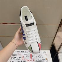 ドルチェ＆ガッバーナ コピー スニーカー portofinoシリーズ Dolce&Gabbana 子牛革 ロゴプリント
