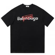  人気再燃!2026最新 BALENCIAGA 偽物 Tシャツ バレンシアガｘSupreme コラボ ロゴプリント 
