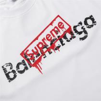  人気再燃!2026最新 BALENCIAGA 偽物 Tシャツ バレンシアガｘSupreme コラボ ロゴプリント 