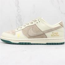 ルイヴィトン スーパーコピー スニーカー LOUIS VUITTON x Nike SB Dunk Low コラボ グレーとホワイト