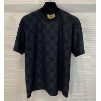 GUCC1 コピー Tシャツ GUCC1ｘAdidas コラボ タオル生地 モノグラム 立体ロゴ エンボス