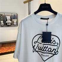 トレンド感を出す☆ルイヴィトン コピー Tシャツ NigoｘLOUIS VUITTON MADE プリントロゴ 