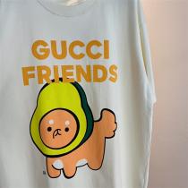 プレゼントにお勧め☆GUCC1 偽物 Tシャツ GUCC1ｘKawaiiコラボ アボカド 可愛い 純綿生地 レトロスタイル