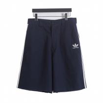 カジュアルのお勧め バレンシアガ コピー ハーフパンツ BALENCIAGAＸAdidas 刺繡ロゴ ボタン ジッパー 