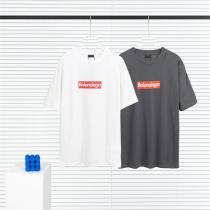 引き続きトレンド人気☆バレンシアガ 偽物 ダメージTシャツ SupremeｘBALENCIAGA オーバーサイズ 枠ロゴ