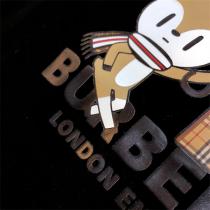 可愛い バーバリー コピー Ｔシャツ 鹿ちゃん 傘 チェック柄 シルケット加工 BURBERRY 
