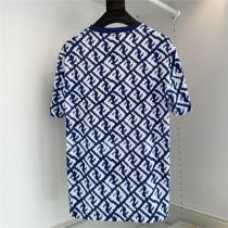 フェンディ スーパー コピー Tシャツ シルケット加工 FENDI モノグラム プリント 心地よい肌触り