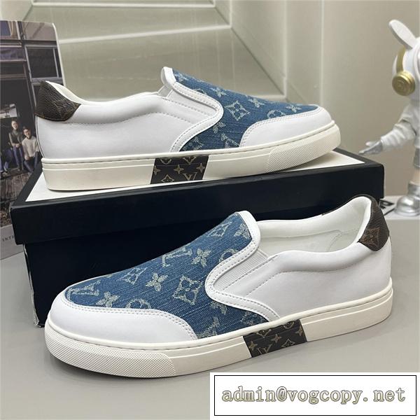 エレガントな雰囲気♪LOUIS VUITTON スーパーコピー スニーカー ルイヴィトン モノグラム キャンバス＋レザー