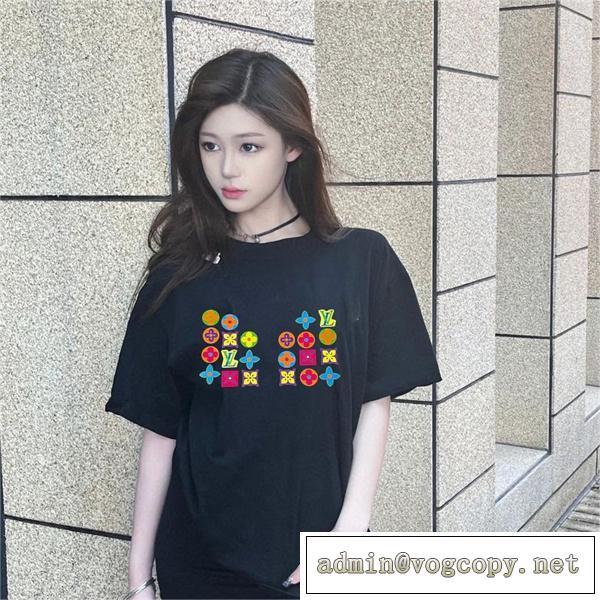 2026春夏新作 ルイヴィトン スーパーコピー Ｔシャツ LOUIS VUITTON ロゴプリント カジュアル 純綿生地 