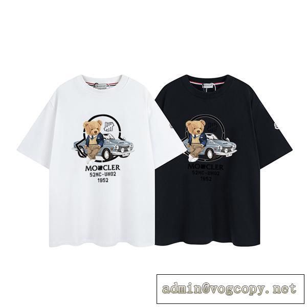 春夏コレクション MONCLER 偽物 Tシャツ 柄 プリント モンクレール 半袖 色落ちしない 夏に欠けない一品