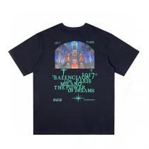 とても良い抜け感を演出 BALENCIAGA スーパーコピー Tシャツ 教会1917 バレンシアガ コットン ダブルガーゼ 