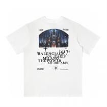 とても良い抜け感を演出 BALENCIAGA スーパーコピー Tシャツ 教会1917 バレンシアガ コットン ダブルガーゼ 