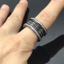 ブルガリ コピー リング ビー・ゼロワンシリーズ ロック BVLGARI B.zero1 Rock ブラックセラミック製 ダイヤモンド