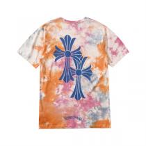 2026ssトレンド新作 クロムハーツ 偽物 Tシャツ グラデーション ロゴプリント 男女兼用 100%コットン生地 