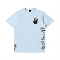 ストリート感満載 2026ステューシー 偽物 Tシャツ Tシャツ 顔料染め 8番玉 どくろ 男女兼用