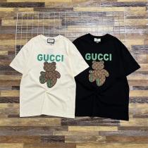 2026年★GUCC1 スーパーコピー Ｔシャツ グリーン 熊 くま 刺繍ロゴ ...