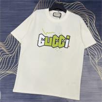 ストリートスタイル★GUCC1 偽物 Ｔシャツ ロゴプリント ネオングリーン コットン 柔らかく生地