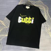 ストリートスタイル★GUCC1 偽物 Ｔシャツ ロゴプリント ネオングリーン コットン 柔らかく生地