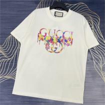 芸能人愛用★GUCC1 スーパーコピー Ｔシャツ ロゴ プリント 丸首 コットン 鮮やかなカラー 定番