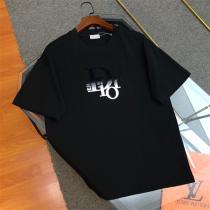 2026ssおすすめの春夏コーデ ディオール コピー Tシャツ DIOR フロッキ一 加工立体 定番ロゴ 