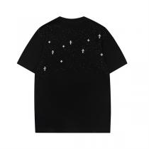 【期間限定】クロムハーツ コピー Tシャツ ラインストーン 落とさない柄 CHROME HEARTS 星シリーズ 芸能人愛用