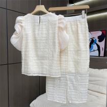 ♡宮廷スタイル♡ VALENTINO コピー セットアップ バブルスリーブ 単色 ヴァレンティノ シフォン生地