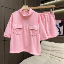 ★元気溢れるピンク★MIUMIU コピー セットアップ ジッパー ポケット ミュウミュウ 100%コットン