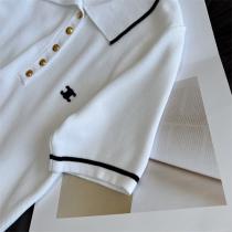 トレンド感たっぷり★ セリーヌ スーパーコピー ワンピース 金属ロゴ CELINE レディース ニット素材