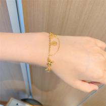 肌を華やかに ルイヴィトン 偽物 ブレスレット モノグラム フラワー LOUIS VUITTON ゴールド 調節可能サイズ 