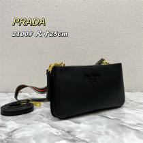 プラダ スーパーコピー ショルダーバッグ PRADA レディース ブラック  2種類ストラップ