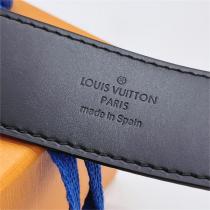 ルイヴィトン コピー ベルト モノグラム キャンバス＆子牛革 ダミエ Damier Cobalt シリーズ 刻印ロゴ  LOUIS VUITTON