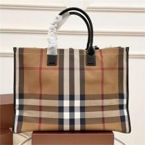 BURBERRY 偽物 ビジネスバッグ キャンバス チェック柄 ロゴプリント 調節可能ショルダーベルト バーバリー
