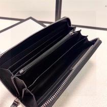 GUCC1 コピー 長財布 モノグラム 牛革 レザー 21x11㎝ ブラック系 GGスプリーム シェリーライン ファスナー