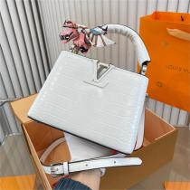 【N93716】LOUIS VUITTON スーパーコピー ハンドバッグ Capucines MM ルイヴィトン ホワイト スカーフ