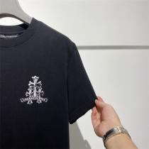  希少限定品♥高品質 クロムハーツ コピー Tシャツ CHROME HEARTS 純綿生地 水洗い処理 夏のコーデ