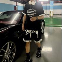 2026年夏のコーデ ステューシー 偽物 ハーフパンツ 大きいロゴ刺繡 ビーチパンツ オーバーサイズ STUSSY 