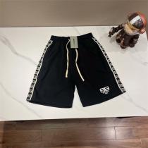 BALENCIAGA コピー ハーフパンツ 刺繡 ロゴ ダブルb バレンシアガ オーバーサイズ 男女兼用 綿